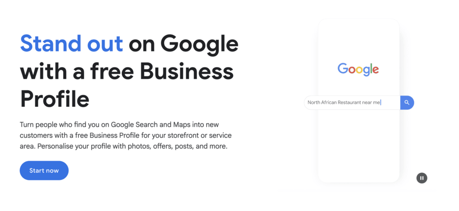 Google Business Profile website