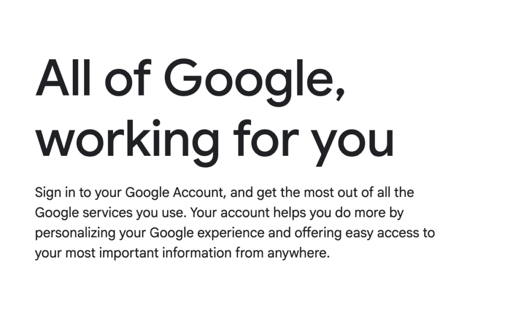 A screenshot of the Google Account Login page