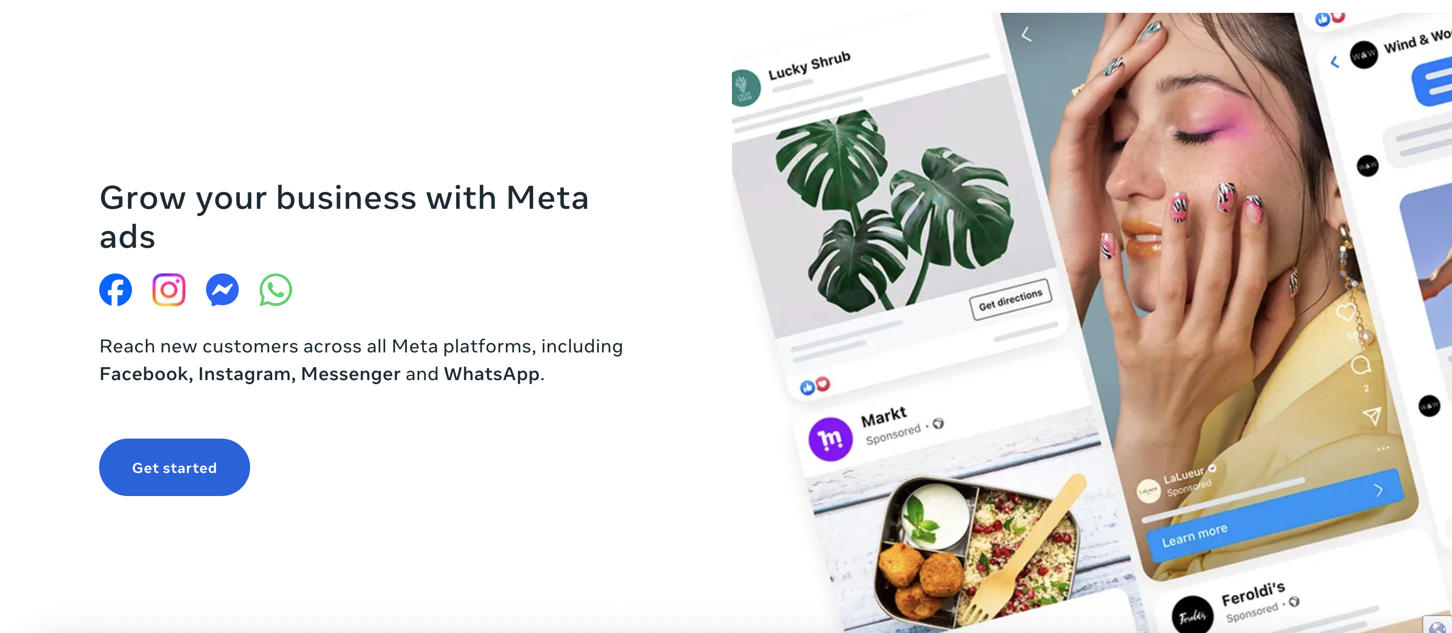 Screenshot of Meta ads